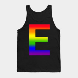 Rainbow Letter E Tank Top